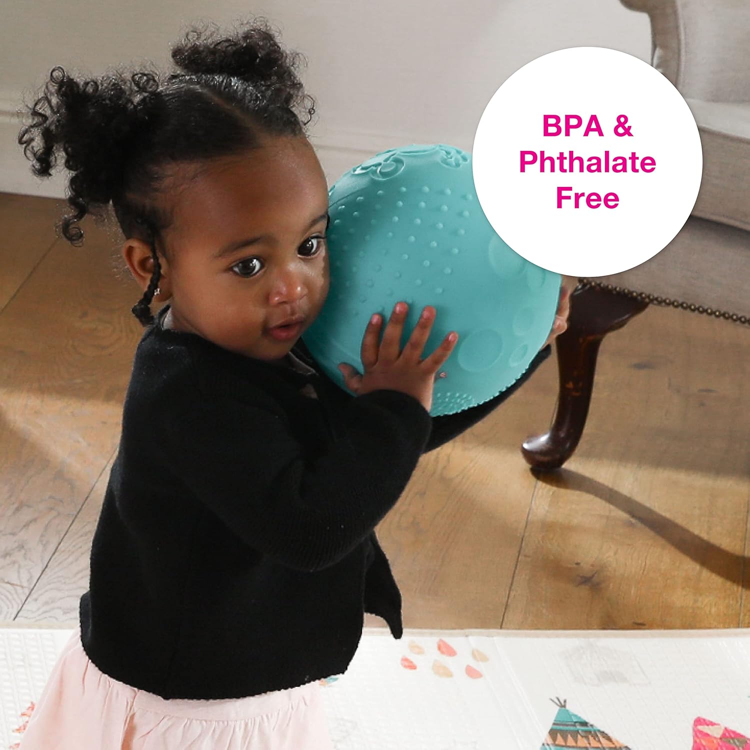 Edushape Texture-iffic Sensory Ball for Baby – 7″ Baby Ball That Helps Enhance Gross Motor Skills for Kids – Toddler Ball with 8 Sections of