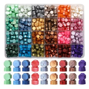600 cuentas surtidas de cera, 24 colores para sellos de sellos, negro, dorado, rojo, verde, multicolor, pellets de cera a granel para invitaciones 600 cuentas surtidas de cera, 24 colores para sellos de sellos, negro, dorado, rojo, verde, multicolor, pellets de cera a granel para invitaciones