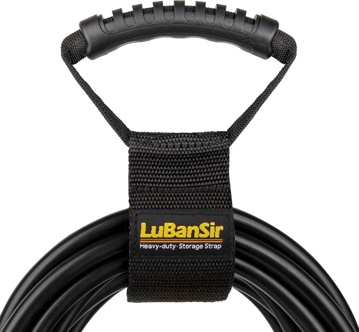LuBanSir Correas de almacenamiento de cable de extensión, 17 pulgadas (paquete de 2) correas de gancho y bucle resistentes con asa de transporte