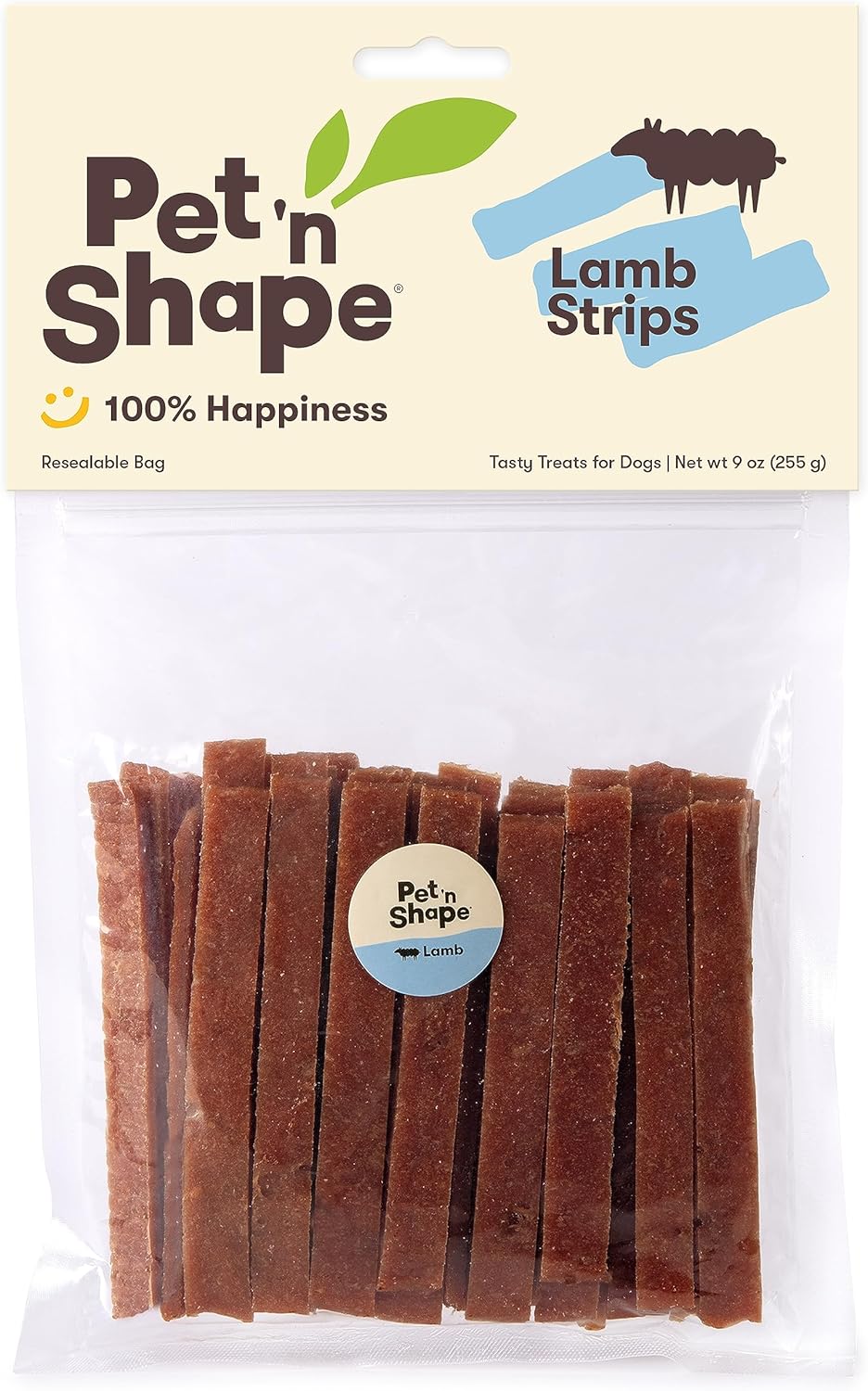 Pet ‘n Shape Golosinas para perros de cordero Jerky – 9 onzas