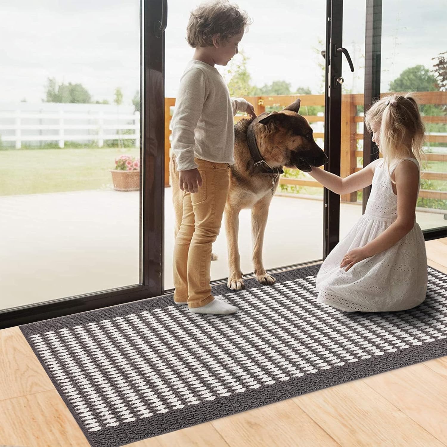 TIMO Alfombra de pasillo de 2 x 6 pies, lavable para pasillos, antideslizante, absorbente de agua, alfombra para pasillo, entrada, alfombra de