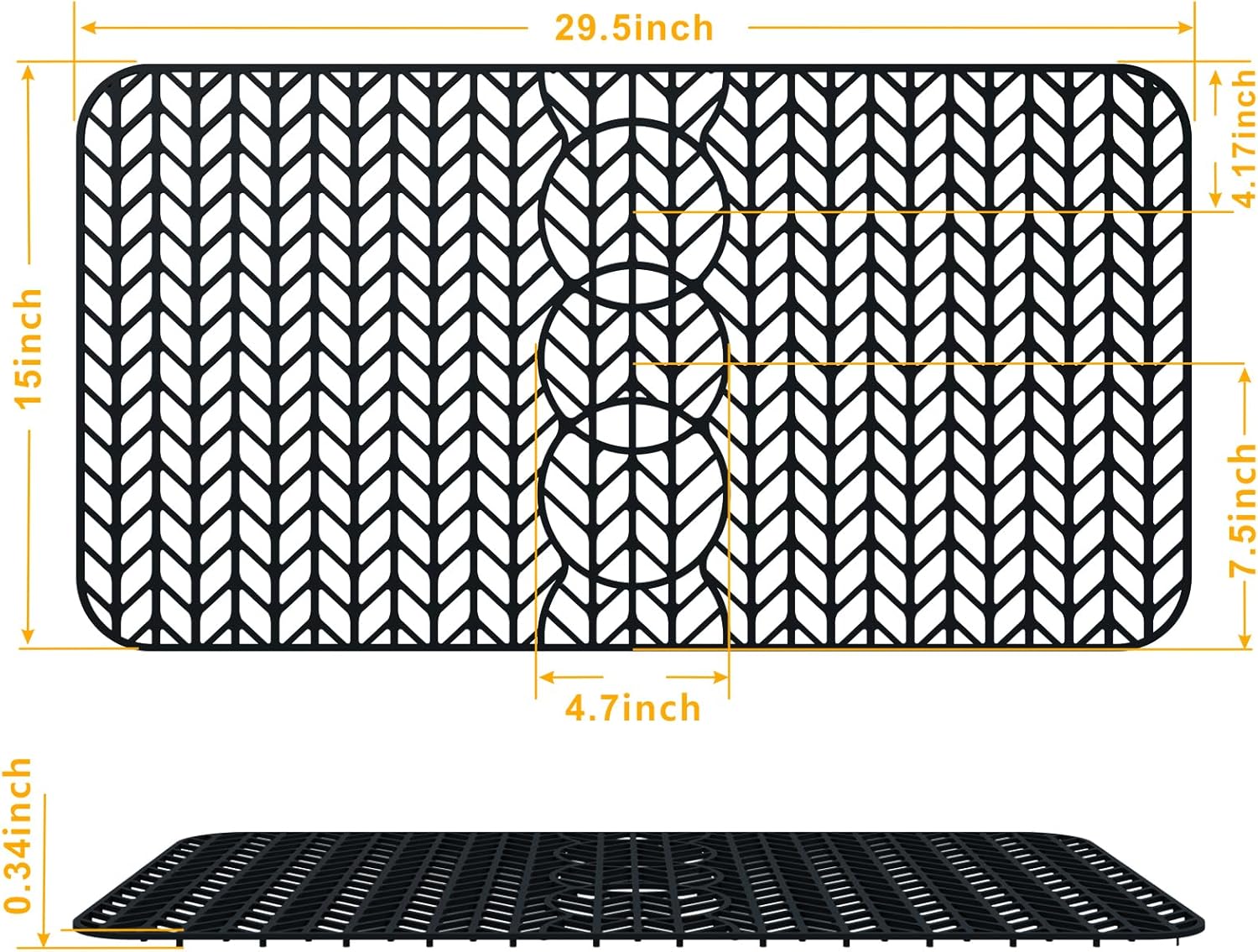 JOOKKI Protectores de fregadero para fregadero de cocina de 13 x 11 y 16 x 12 y 18 x 12 y 19 x 13 y 24 x 12.5 y 26 x 14 y 28 x 14 y 29 x 15