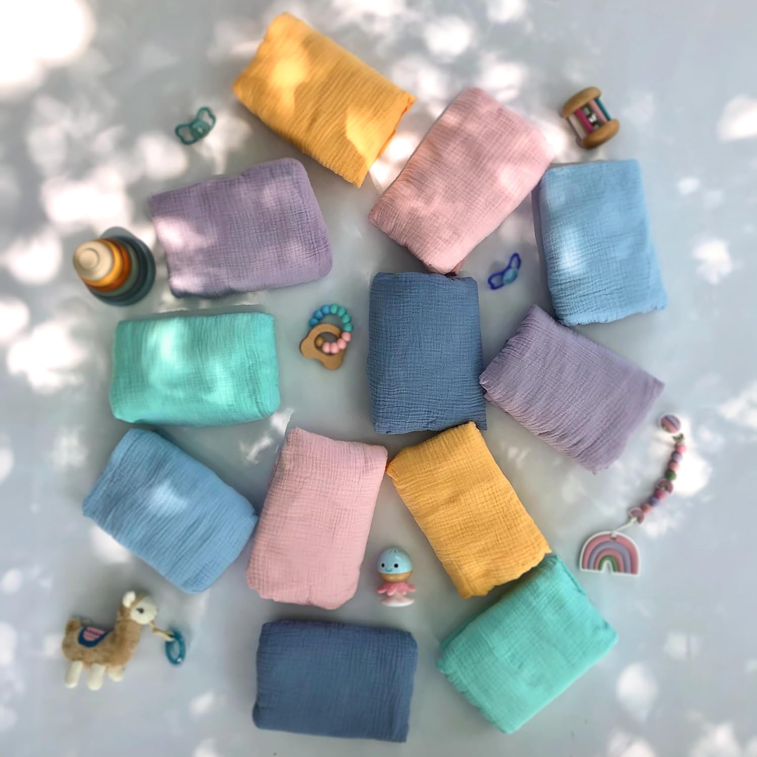 hugs & llamas  Sábana bajera ajustable de muselina de algodón 100% orgánico  Sábanas de cuna de primera calidad para niños y niñas  Sábanas