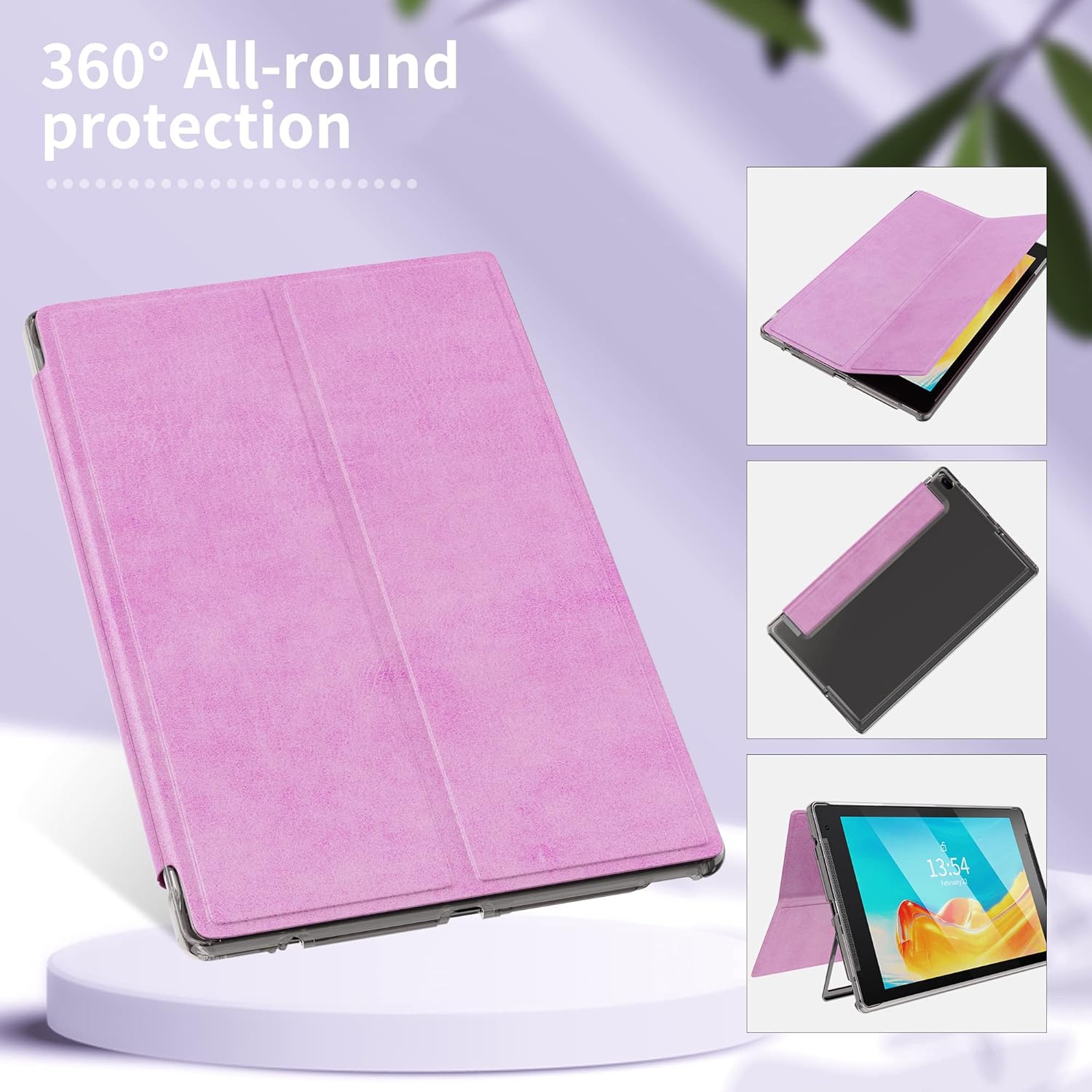 Funda para tablet TJD de 10.1 pulgadas, con múltiples ángeles de visión y soporte de piel sintética, compatible con TJD MT1011 con pantalla táctil,