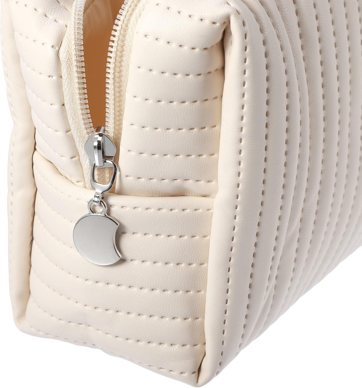 VOCOSTE Bolsa de maquillaje de piel sintética, bolsa de viaje para cosméticos, bolsa de maquillaje grande, bolsa organizadora de brochas de