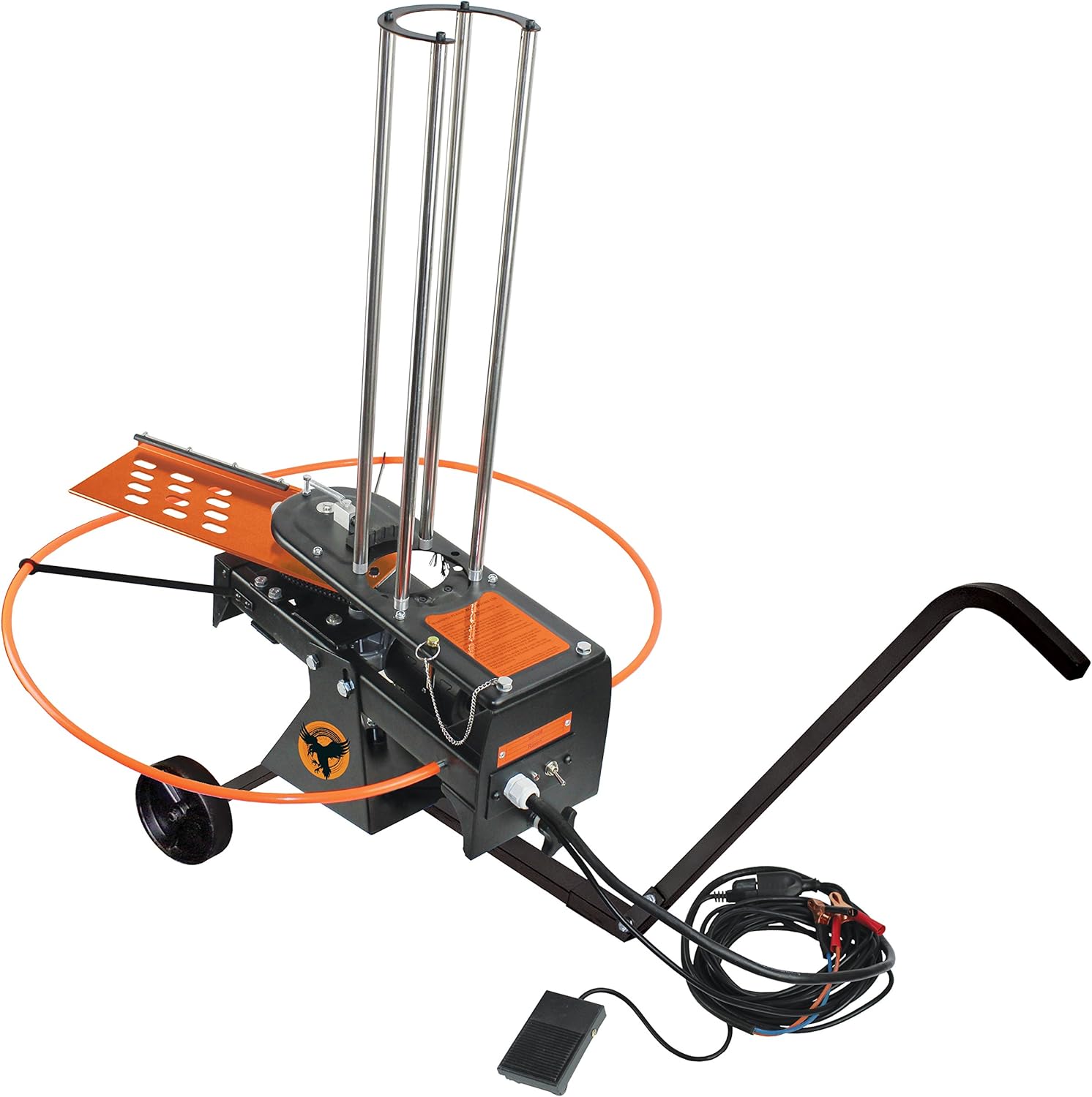Do All Outdoors Raven Clay Pigeon Thrower with 25′ Foot Pedal, Holds 75 Clays