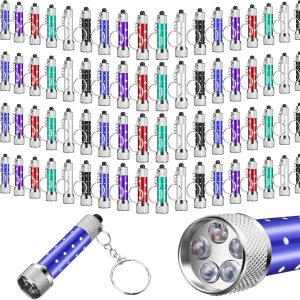100 llaveros de mini linterna, 5 bombillas, linterna LED, llavero LED de bolsillo brillante, mini linterna de juguete para niños, recuerdos de 100 llaveros de mini linterna, 5 bombillas, linterna LED, llavero LED de bolsillo brillante, mini linterna de juguete para niños, recuerdos de