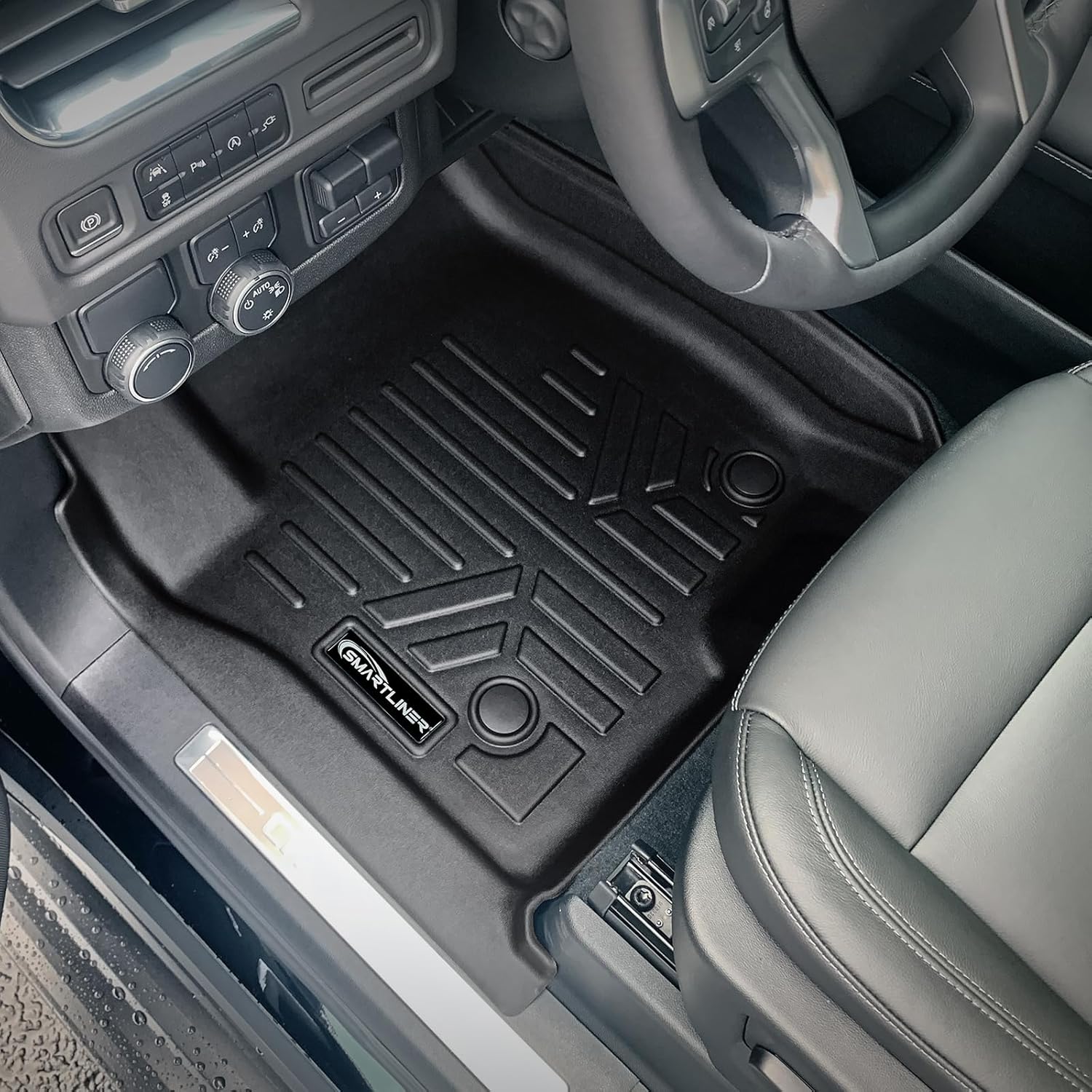 SMARTLINER Protección para todo tipo de clima, 3 filas y forro de carga negro detrás de la tercera fila compatible con Cadillac Escalade ESV