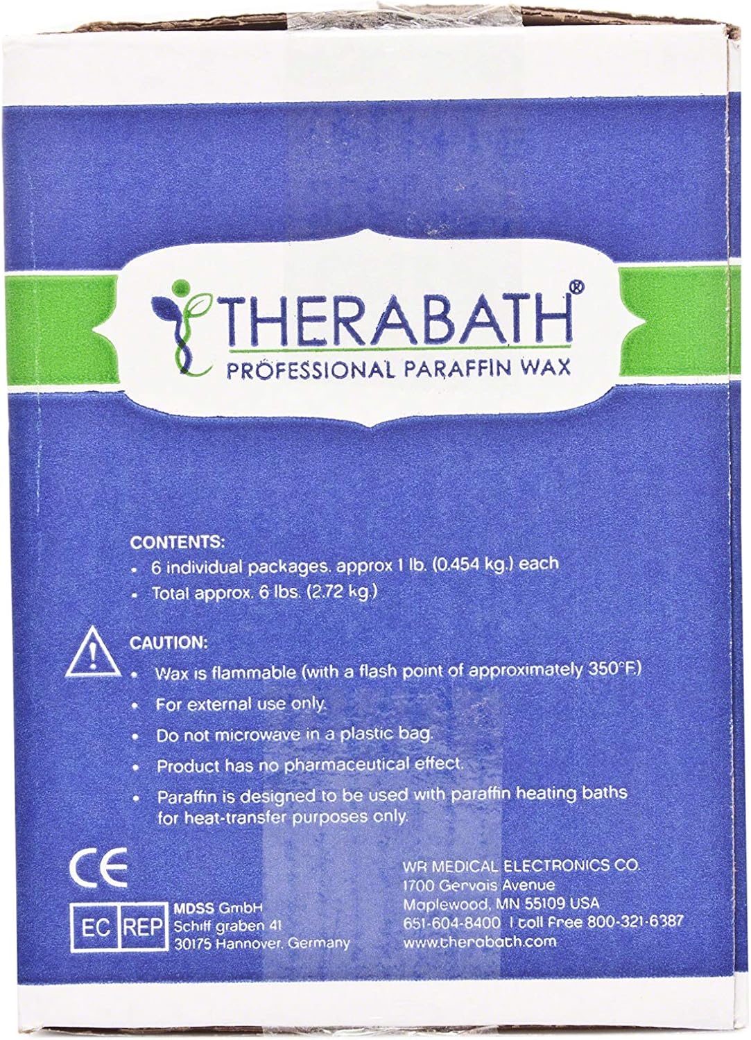 Cera de Parafin Therabath Refilla, 6libras