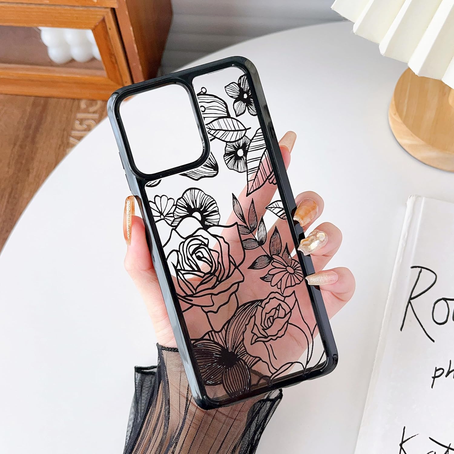 XIZYO Funda para Motorola Moto G Stylus 2023, bonita funda de teléfono con diseño floral de rosas estéticas para mujeres y niñas, patrón delgado,