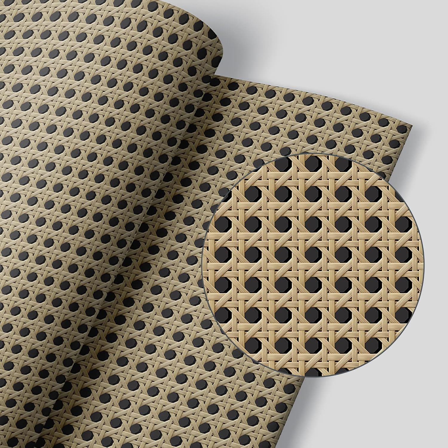 Papel tapiz de ratán para despegar y pegar para muebles de dormitorio, papel extraíble para decoración de pared, 17.7 x 118 pulgadas, 14.5 pies