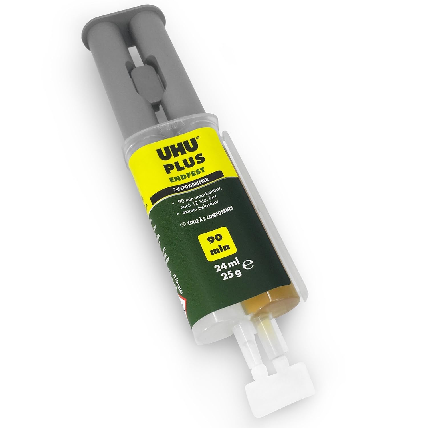 UHU Epoxy Endfest Plus – Adhesivo de dos partes – Sin disolventes – 0.8 fl oz