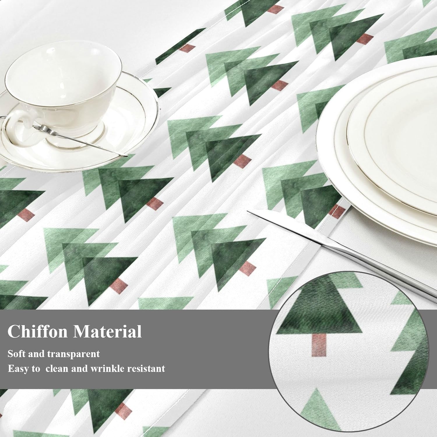 Triangle Table Runner Fall Decorations for Home for Desk Decor Christmas Table Runner 108 Inches Long