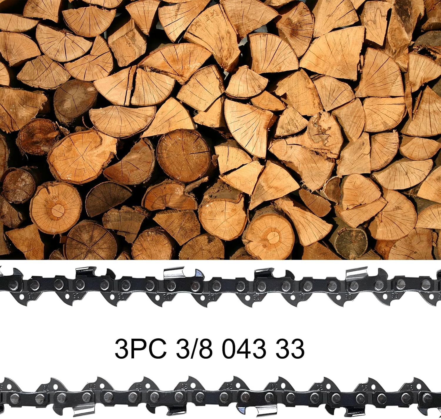 3 cadenas de motosierra de 10 pulgadas, cadena de repuesto para motosierra inalámbrica Black & Decker LCS1020 LCS1020B 20V Max, cadena de 10