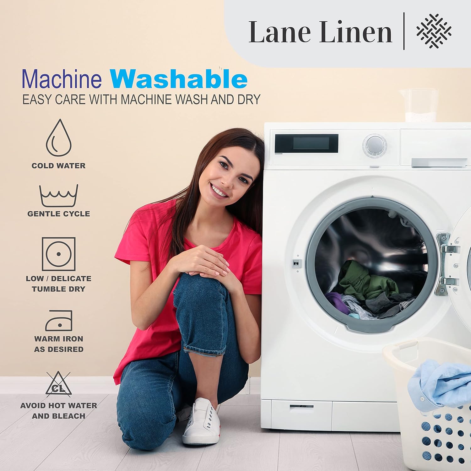 LANE LINEN Juego de 2 fundas de almohada tamaño King, 100% algodón egipcio, satén, suaves, frescas y lisas de 1000 hilos, color marfil