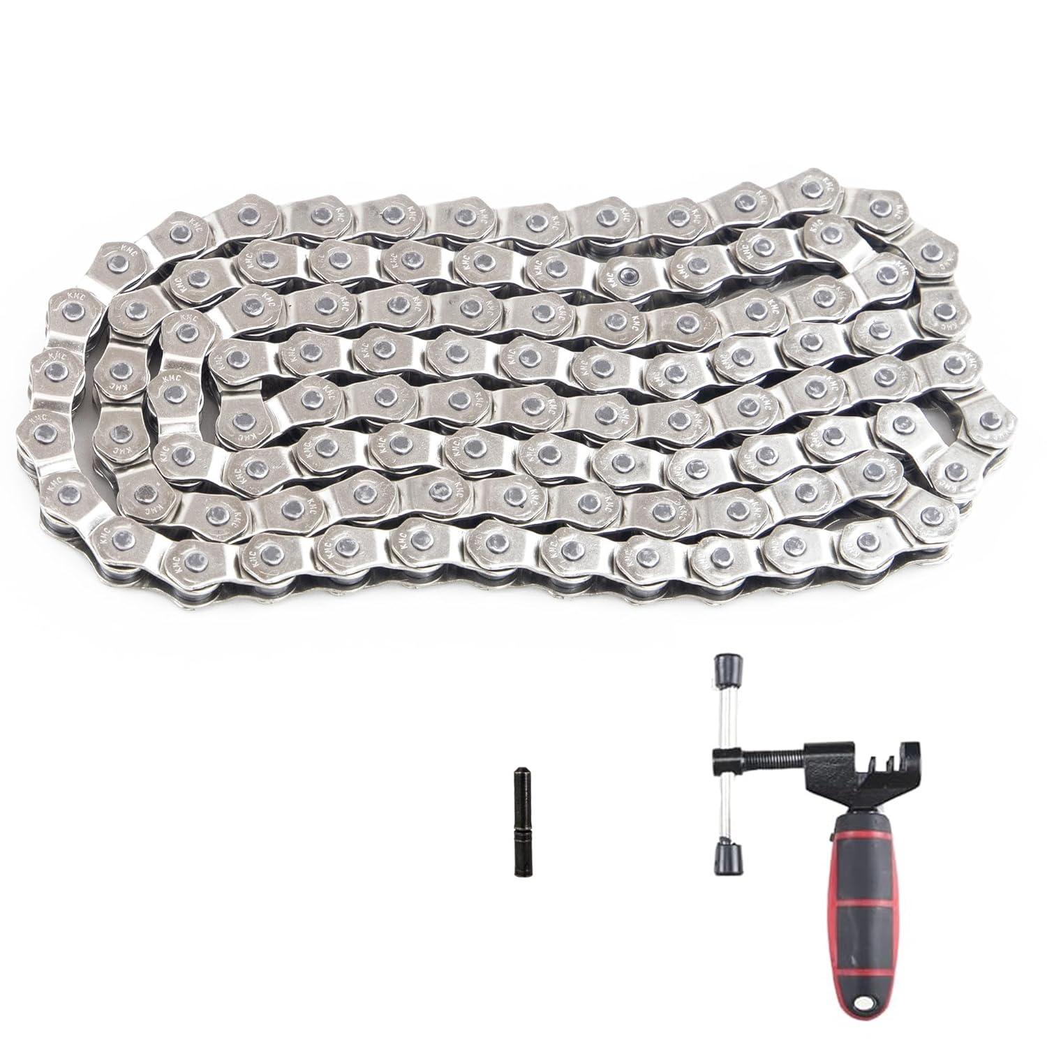 MAKELEN Half Link – Cadena de bicicleta BMX de 12 x 18 pulgadas, cadena BMX profesional, 5000, fuerza de tracción de 1 velocidad, 100 eslabones con
