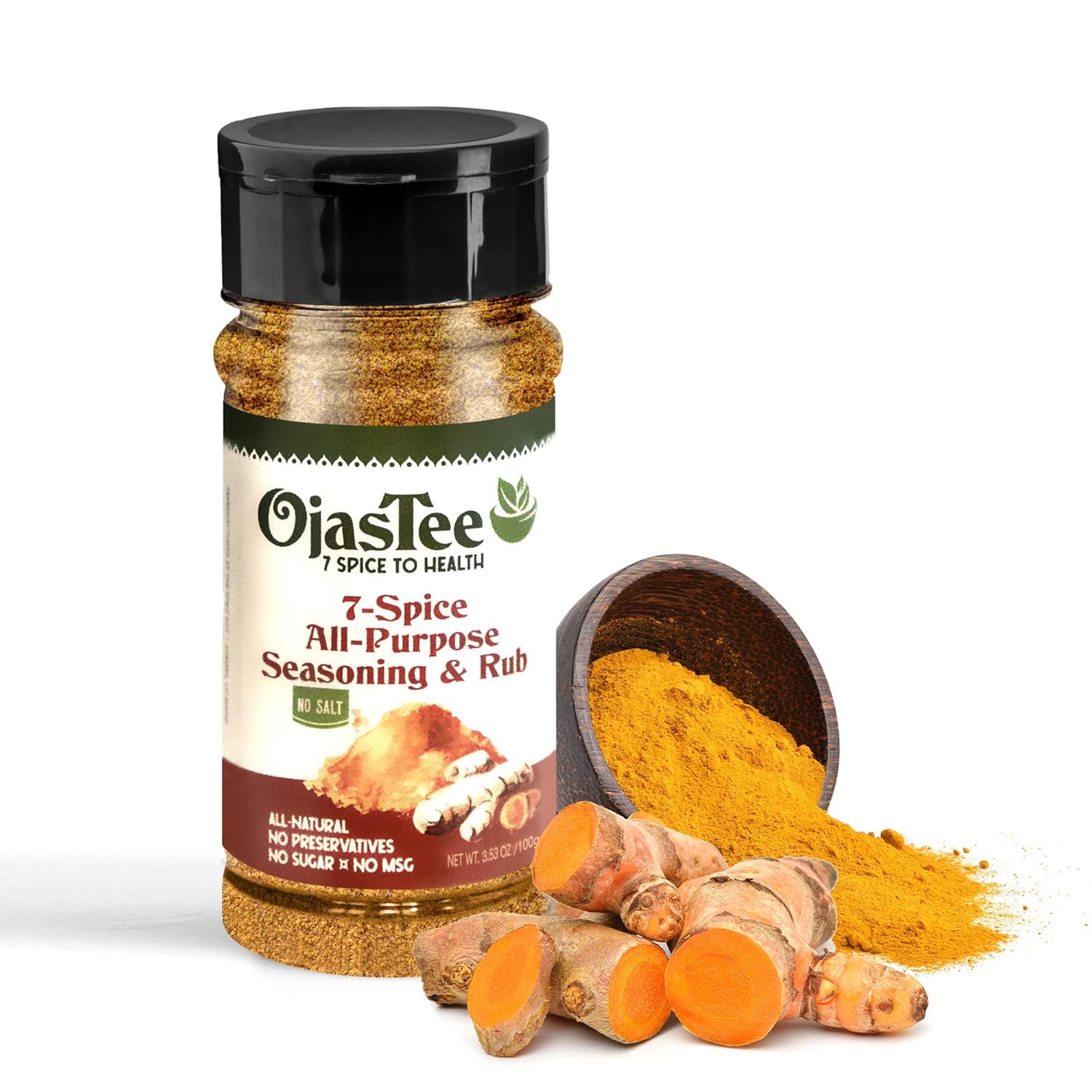 7-Spice – Condimento y frotamiento multiusos, superalimentos totalmente naturales, especias y condimentos para asar pescado, carne y verduras (2.12