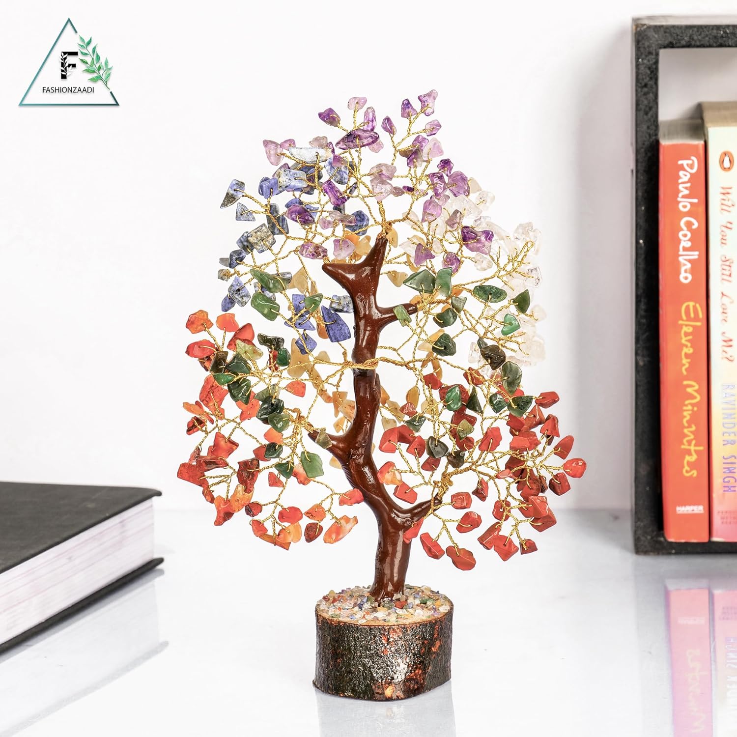 Árbol de 7 chakras, árbol de la vida de cristal, decoración de habitación astética, árbol de Feng Shui, piedras de chakras, cristales y piedras,