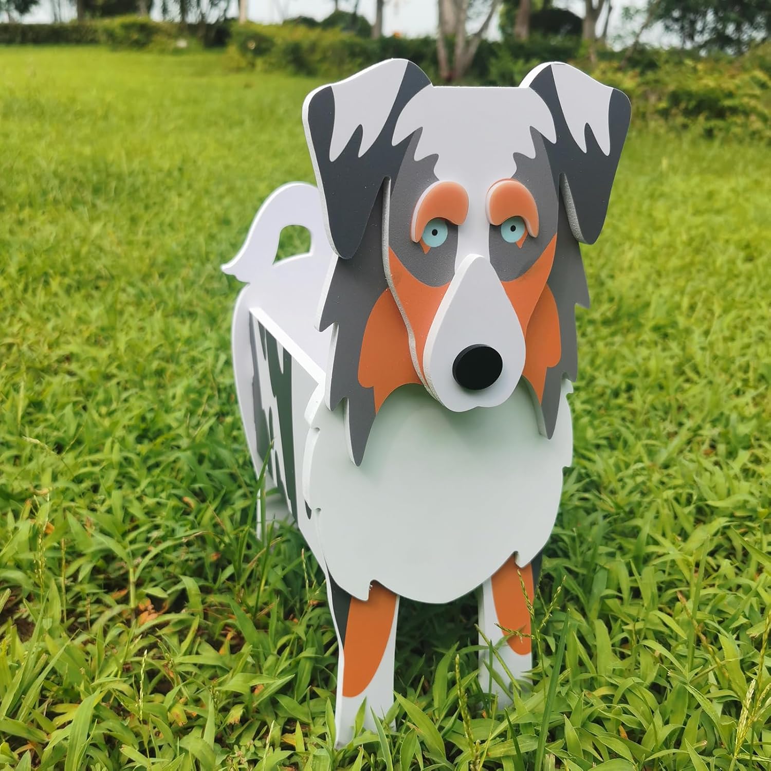 Soylroip Macetas para perros para plantas al aire libre, maceteros de animales, macetas para mascotas, regalos para amantes de las mascotas (A)