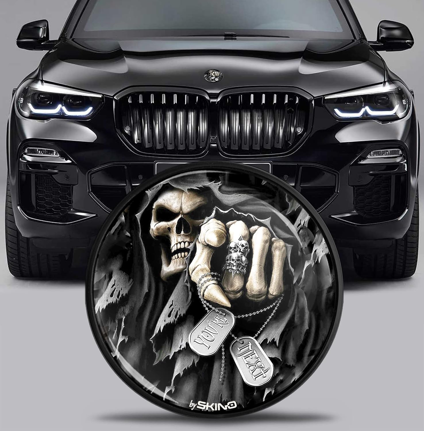SkinoEu Compatible con BMW Emblem 51767288752 – Insignia de afinación para maletero delantero y trasero de 3.228 in 1 2 3 4 5 7 X1 X2 X3 X4 X5 X6 X7