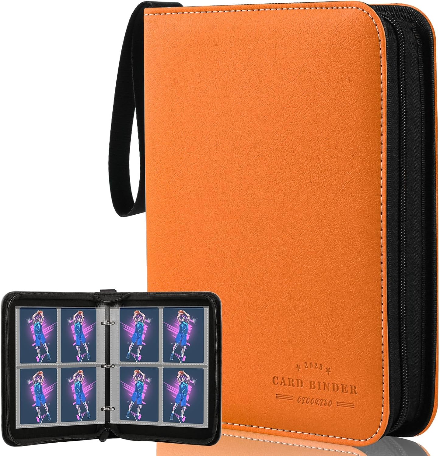 CECOKESO Carpeta de tarjetas con mangas, 4 bolsillos, carpeta de álbum de tarjetas intercambiables, carpeta de tarjetas de béisbol de 400 bolsillos