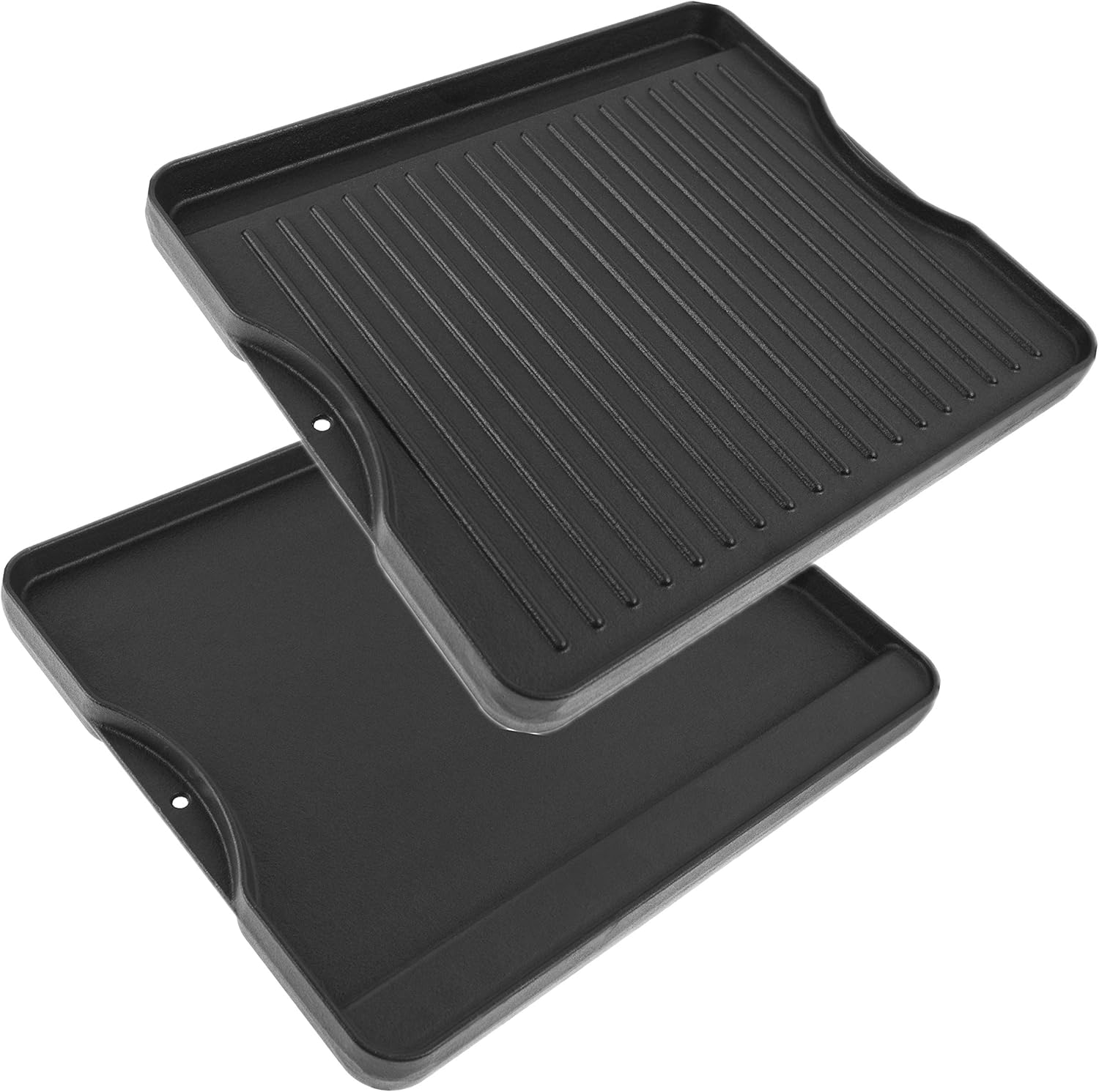 Parrilla reversible de hierro fundido pre-sazonado de 16 pulgadas para todas las estufas de Camp Chef de 14 y 16 pulgadas, plancha reversible de