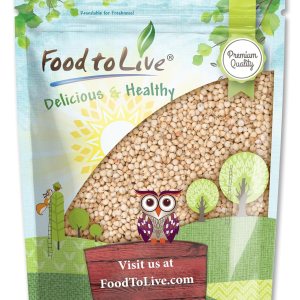 Food to Live Sorgo de grano entero, 6 libras, granos blancos de primera calidad. Semillas milo crudas. Vegano, escoba de maíz a granel. Durra es Food to Live Sorgo de grano entero, 6 libras, granos blancos de primera calidad. Semillas milo crudas. Vegano, escoba de maíz a granel. Durra es