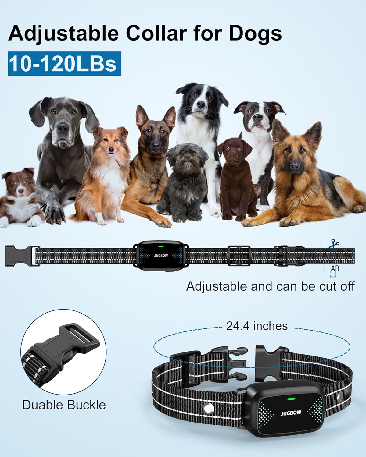 Collar de choque para perro, collar de entrenamiento para perros de 4000 pies con pantalla remota a color, collar eléctrico impermeable IPX7 con 4