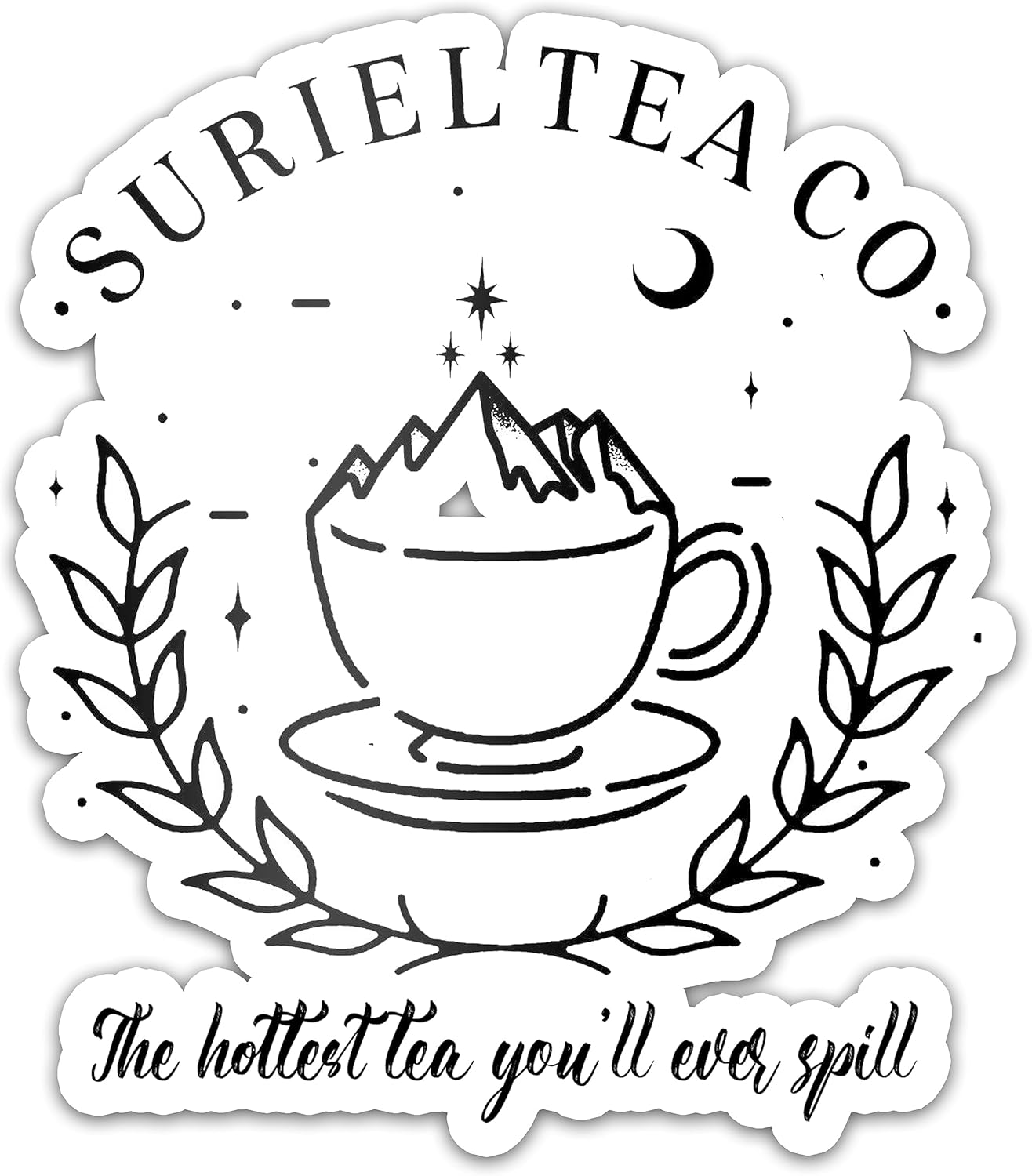 Milleyz Suriel Tea Co – Calcomanías para amantes de los libros, calcomanías para amantes de los libros, calcomanías de libros, calcomanías de vinilo