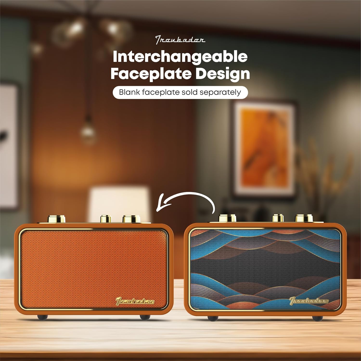 Trenbader Artlink – Altavoz Bluetooth retro, altavoz Bluetooth puro de madera, radio inalámbrica AMFM, pequeño altavoz Bluetooth vintage con