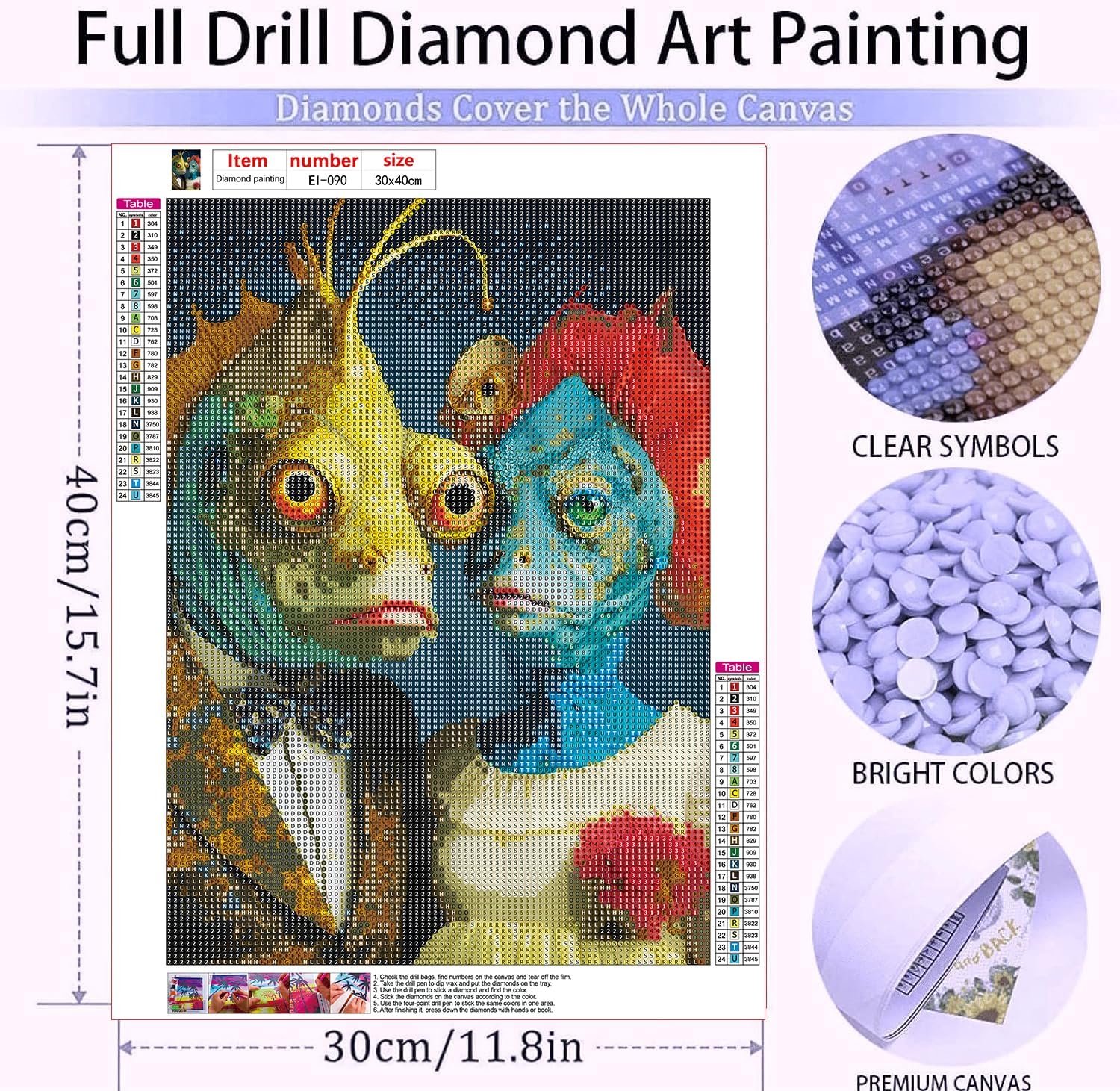 EIBEILI Kits de pintura de diamantes para adultos, parejas de alienígenas, kits de arte de diamantes 5D para niños principiantes, kit de