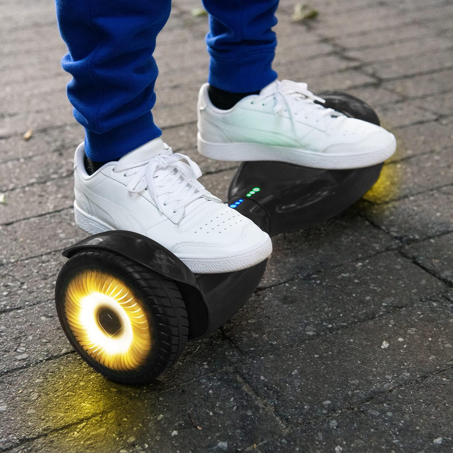 Jetson Hoverboard – Hoverboard Zone con ruedas todoterreno todoterreno – Hoverboard ligero negro con ruedas LED iluminadas – Hoverboard inteligente