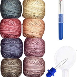 Valdani Hilo de bordar Perle Cotton Tamaño 12 Teñido a mano Doble Colección Heirloom Europea Incluido con Destripador de Costura Artsiga Crafts y Valdani Hilo de bordar Perle Cotton Tamaño 12 Teñido a mano Doble Colección Heirloom Europea Incluido con Destripador de Costura Artsiga Crafts y