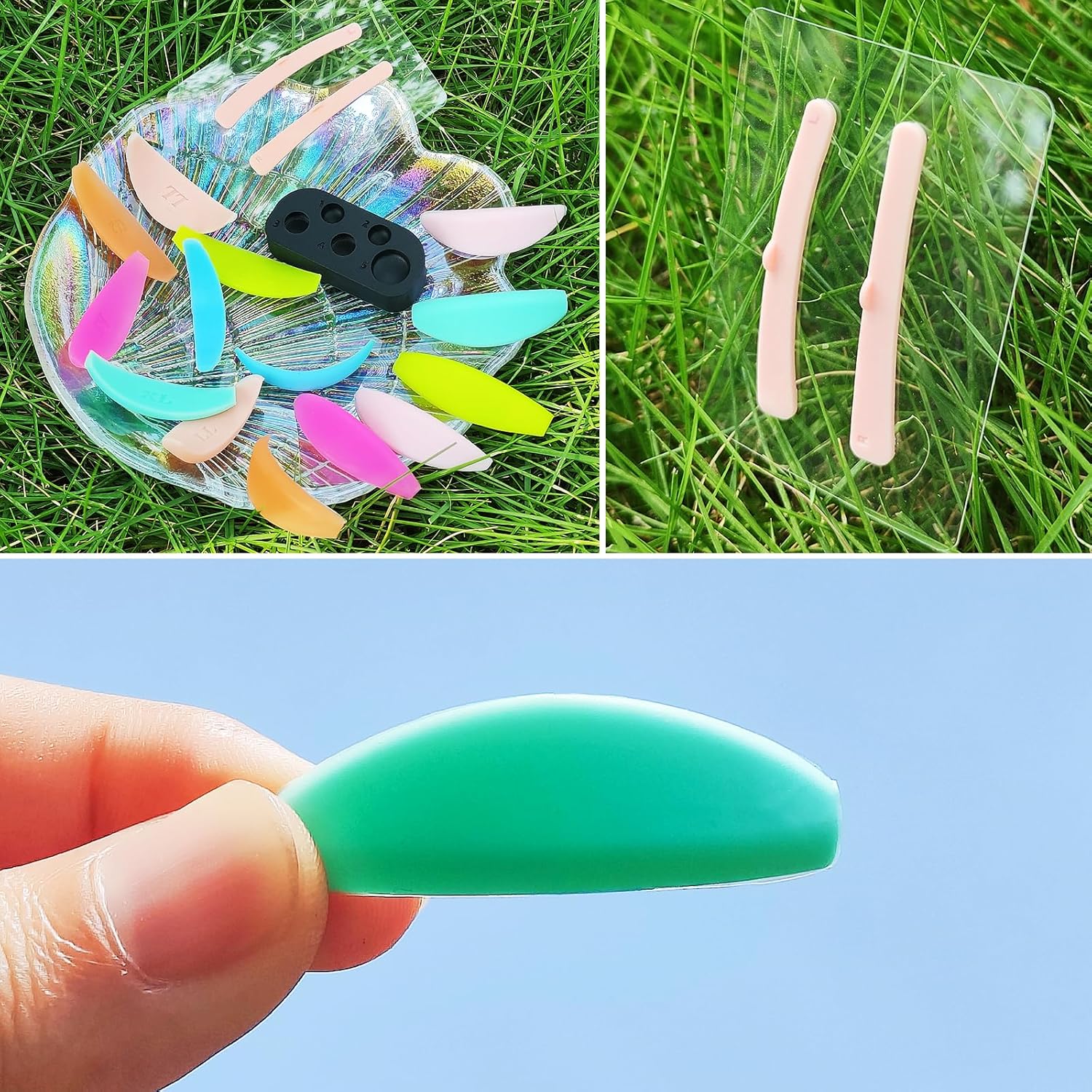 Libeauty Almohadillas de elevación de pestañas, 17 piezas, herramienta de elevación de pestañas multifunción 3 en 1, paleta profesional de silicona