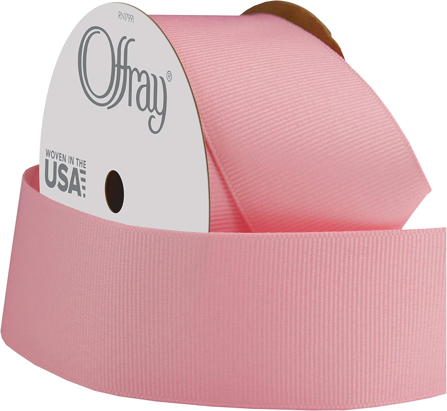 Offray 63088 Cinta de grogrén de 1.5 pulgadas de ancho, 1-12 pulgadas x 12 pies, rosa (paquete de 2)