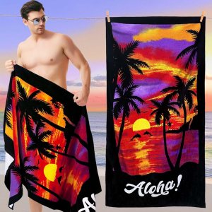 VOOVA & MOVAS Paquete de 2 toallas de playa, 33 x 65 pulgadas, 100% algodón, toallas de piscina ligeras para hombres y mujeres, toallas de natación VOOVA & MOVAS Paquete de 2 toallas de playa, 33 x 65 pulgadas, 100% algodón, toallas de piscina ligeras para hombres y mujeres, toallas de natación