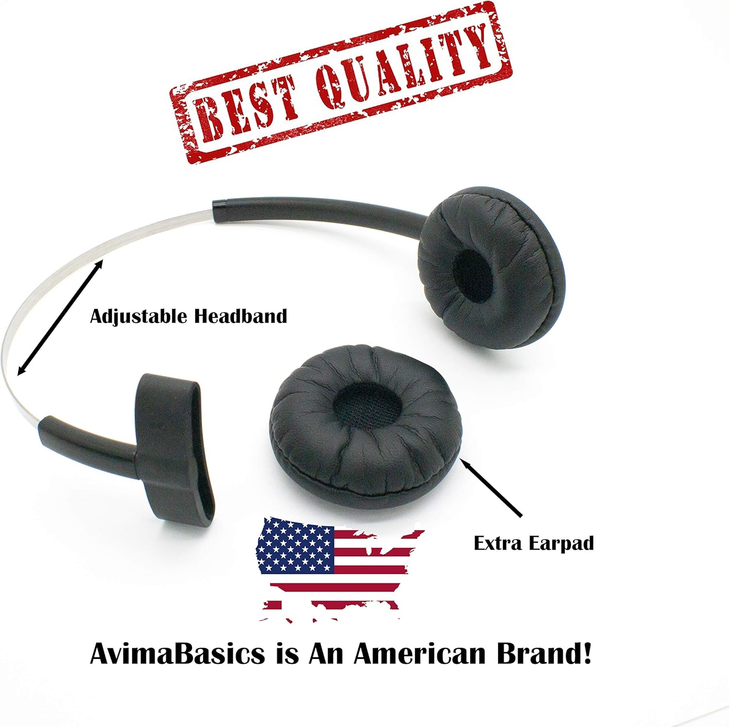 Diadema estándar 84605-01, piezas de repuesto de repuesto de alta calidad compatibles con Plantronics Savi CS540 W740 W745 W440 W740 W740-M (diadema