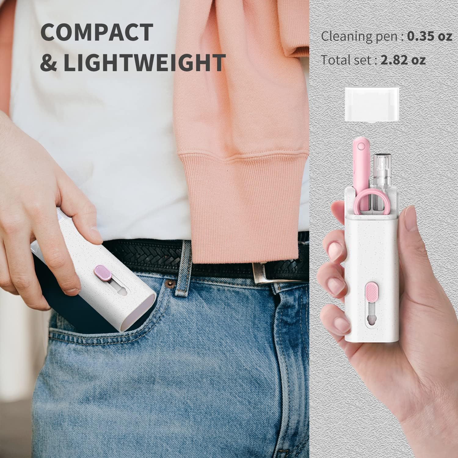 Limpiador para laptop, juego de limpiador de teclado 7 en 1, kit de limpieza de auriculares para MacBook, tableta y cepillo para polvo de pantalla,