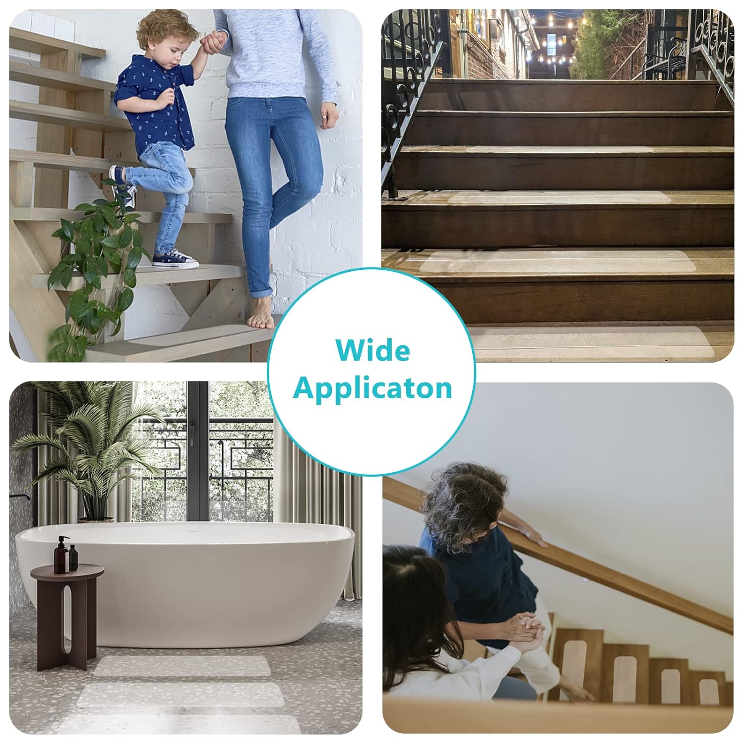 COSIMIXO Cinta antideslizante transparente de 4 pulgadas x 33 pies, impermeable, cinta antideslizante para peldaños de escaleras, barcos, escaleras,