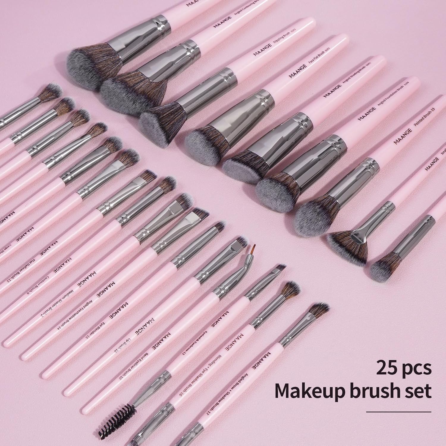 Brochas de maquillaje, 25 piezas, juego de brochas de maquillaje de alta calidad, corrector sintético para rubor, base, sombra de ojos, pinceles de