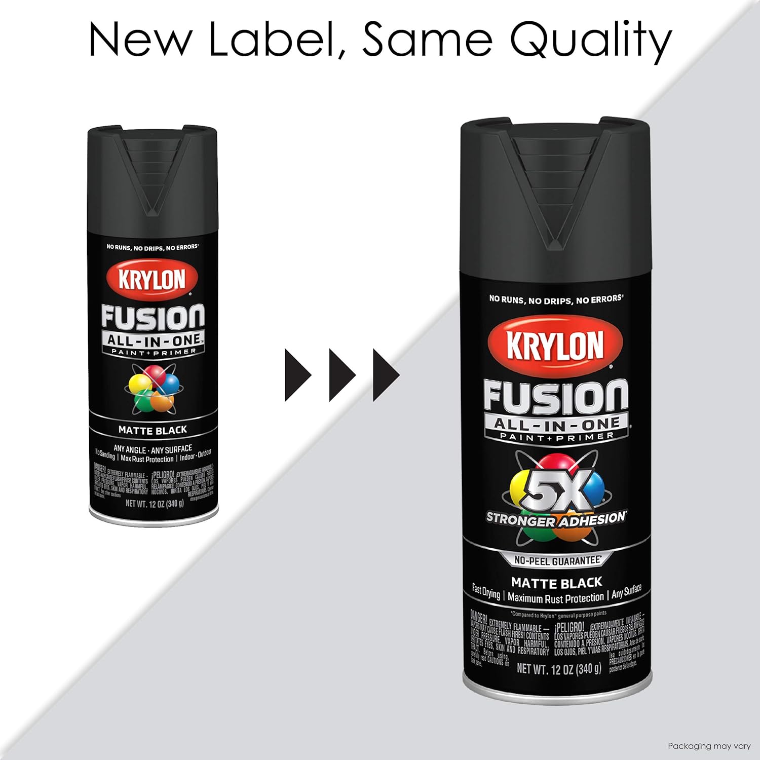 Krylon K02716007 Fusion – Pintura en aerosol todo en uno para uso en interiores y exteriores, azul patriótico brillante, 12 onzas (paquete de 2)