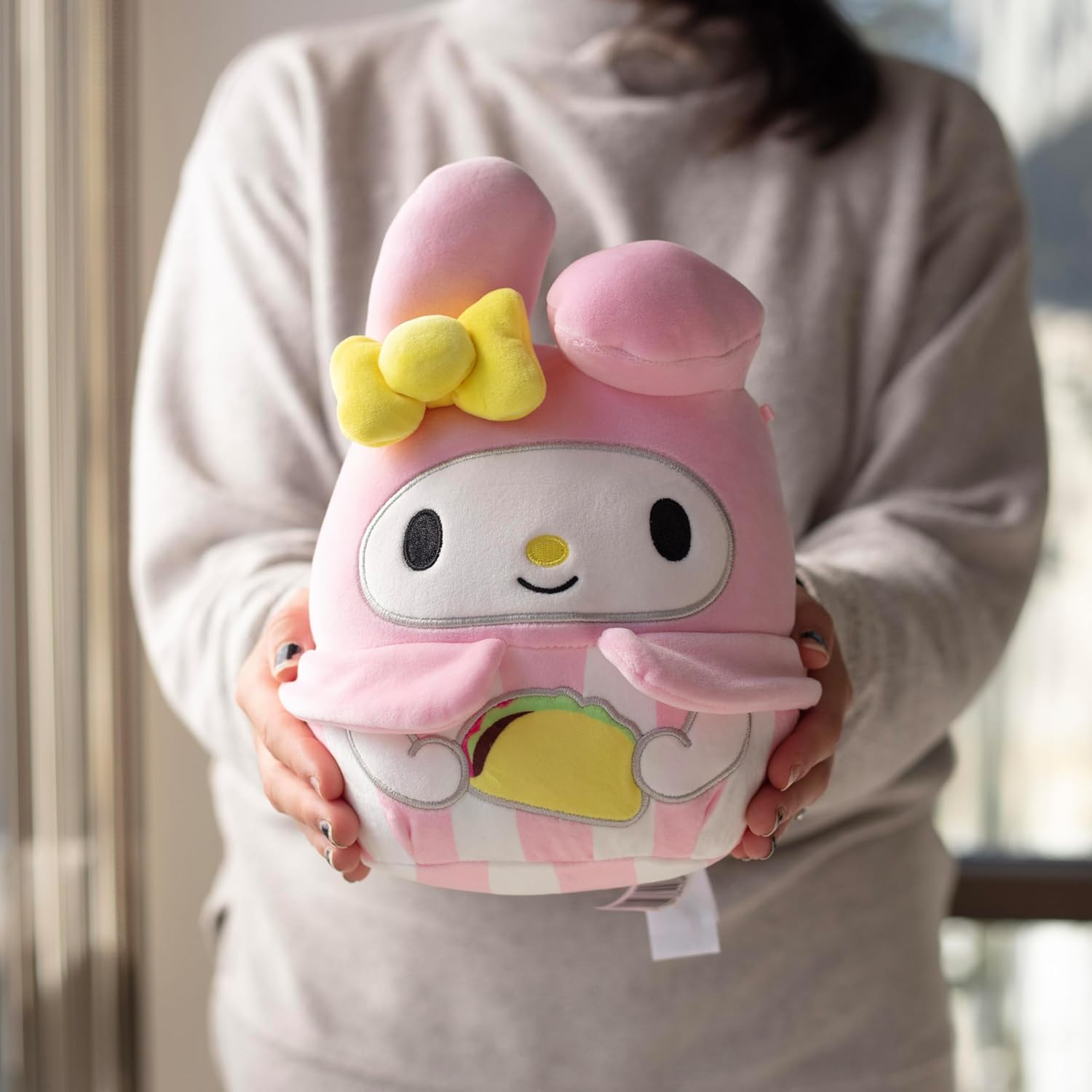 Squishmallows Peluche de la serie My Melody with Taco Food Truck de 8 pulgadas, Kellytoy oficial, juguete coleccionable suave y esponjoso de Hello