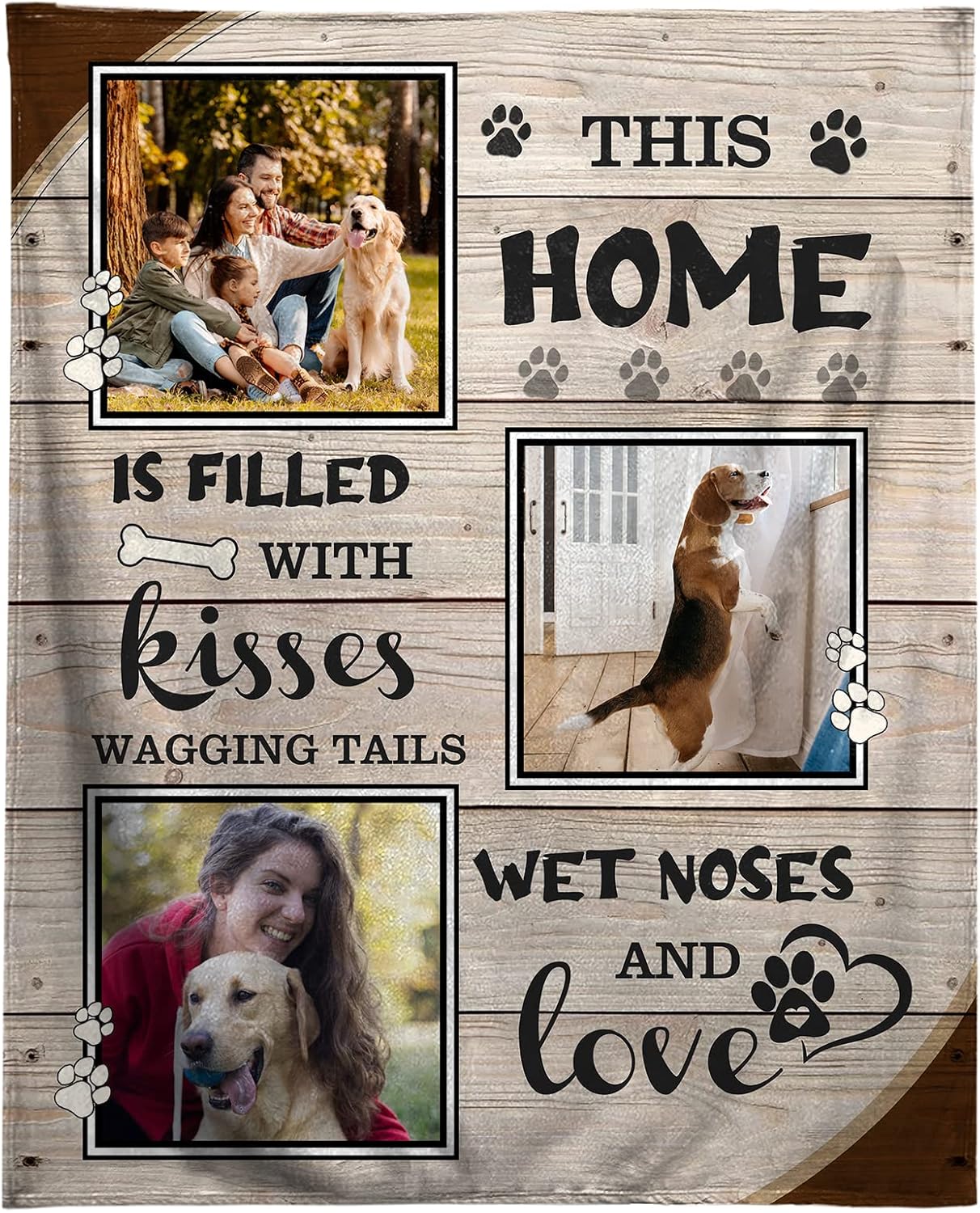 Manta personalizada para perros con fotos, regalos personalizados para los amantes de los perros de mascotas, manta personalizada para cachorros
