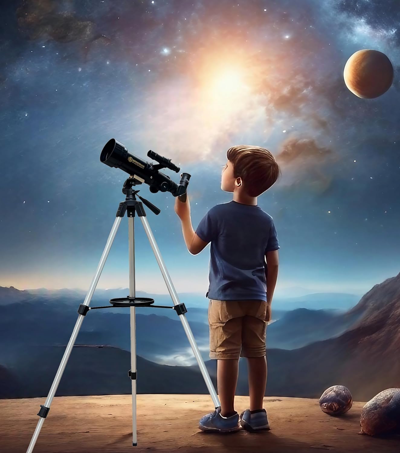 SpectrumOI Telescopio para niños, telescopio para adultos, regalos de astronomía, telescopio profesional, telescopio refractor de primera calidad