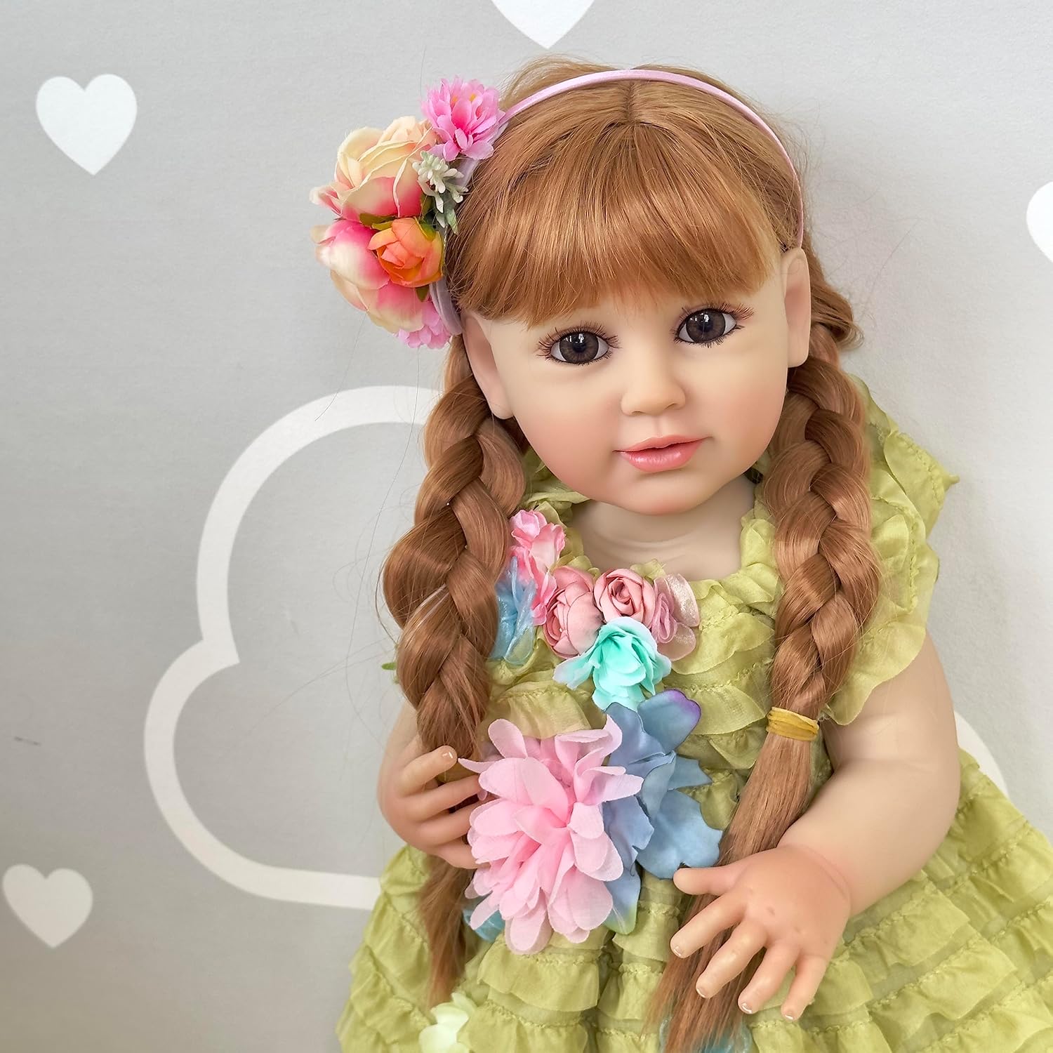 RXDOLL Muñecas realistas Reborn de silicona de cuerpo completo de 22 pulgadas, muñecas de bebé realistas con peso real, muñeca de vinilo impermeable