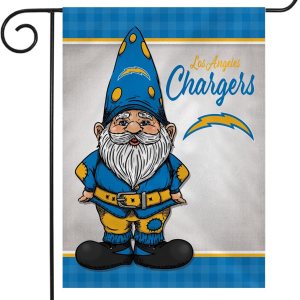 Rico Industries NFL Football Los Angeles Chargers Gnomo Spring – Bandera de jardín de doble cara de 13 x 18 pulgadas Rico Industries NFL Football Los Angeles Chargers Gnomo Spring – Bandera de jardín de doble cara de 13 x 18 pulgadas