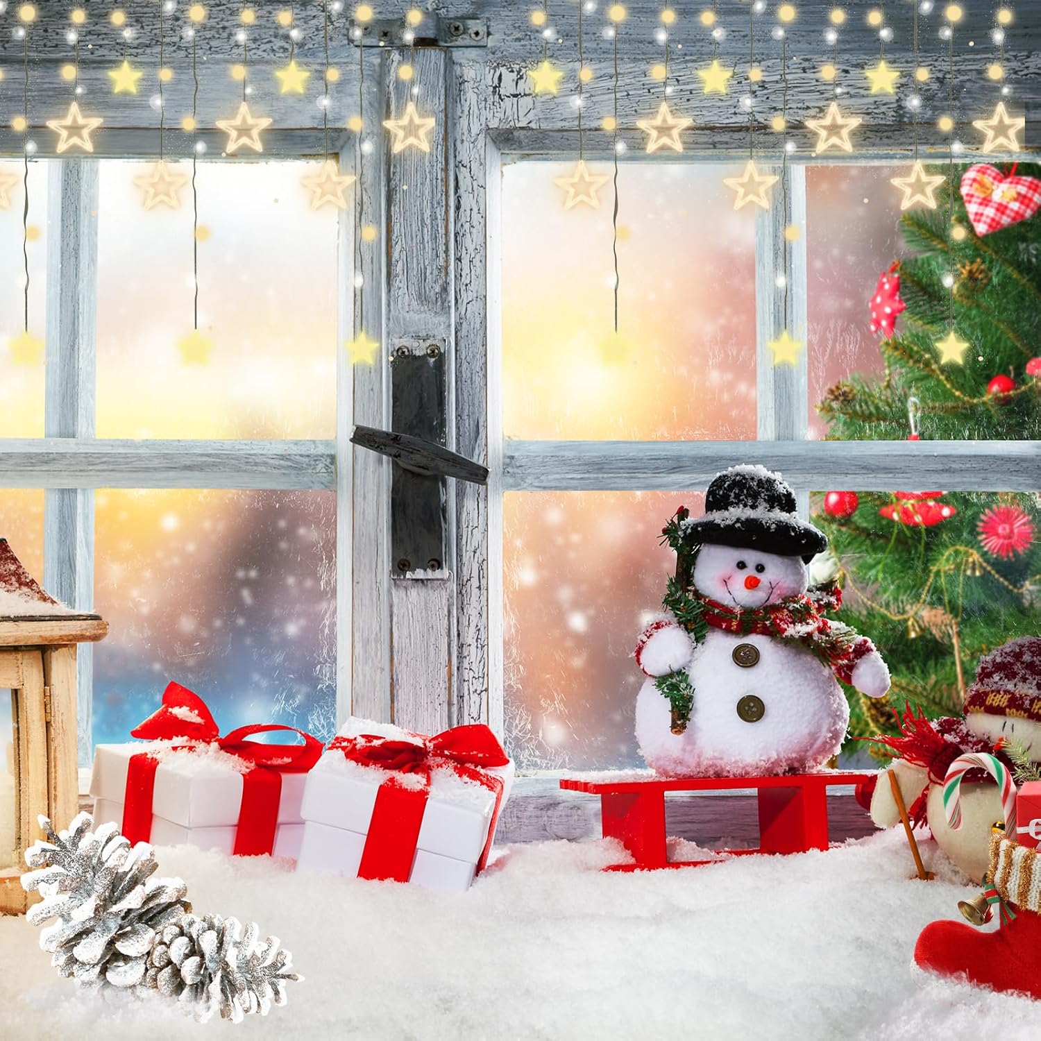 Biggun Decoración de nieve falsa de 10.5 onzas, polvo de nieve artificial instantáneo para manualidades de árbol de Navidad, nieve sintética seca