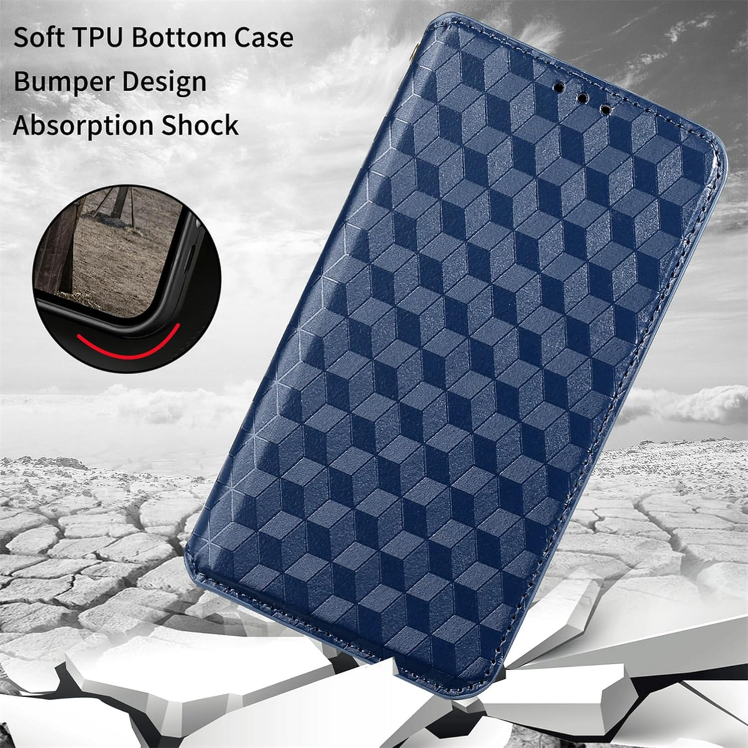 SHAMMA Case for Honor X7 Case Compatible with Honor X7 Phone Case Cover PU Leather Wallet Case LT-LS274