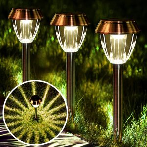 SOLATINO Luces solares para caminos al aire libre, impermeables, paquete de 6 luces de jardín con energía solar, luces brillantes de hasta 12 horas, SOLATINO Luces solares para caminos al aire libre, impermeables, paquete de 6 luces de jardín con energía solar, luces brillantes de hasta 12 horas,