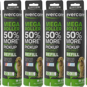 Evercare Paquete de 6 repuestos de rodillo para mascotas de superficie grande de 10 pulgadas de ancho, 50 hojas cada uno (300 hojas en total) Evercare Paquete de 6 repuestos de rodillo para mascotas de superficie grande de 10 pulgadas de ancho, 50 hojas cada uno (300 hojas en total)
